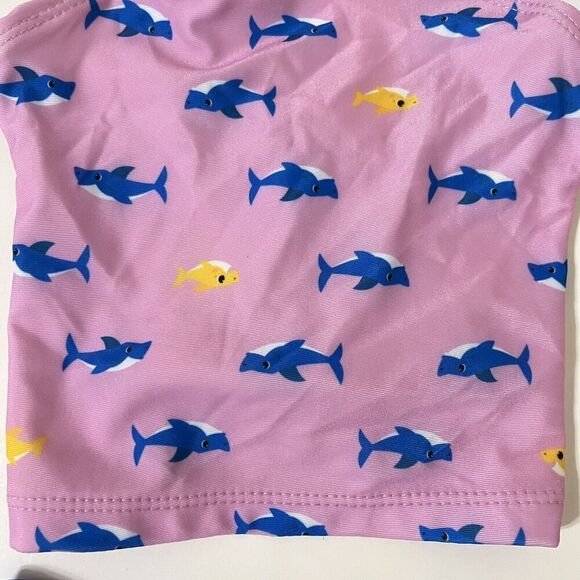 Nickelodeon Baby Shark Ruffle Tankini 2-PC Bikini Swimsuit Girls 12 Months NWT - Picture 4 of 9